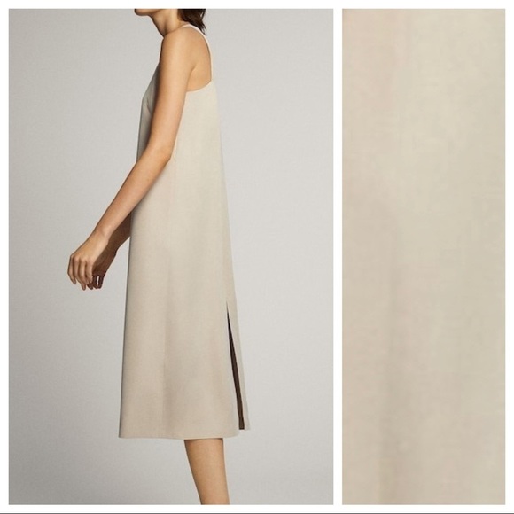 NWT Massimo Dutti Halterneck Midi Dress Size 4. - Picture 4 of 9